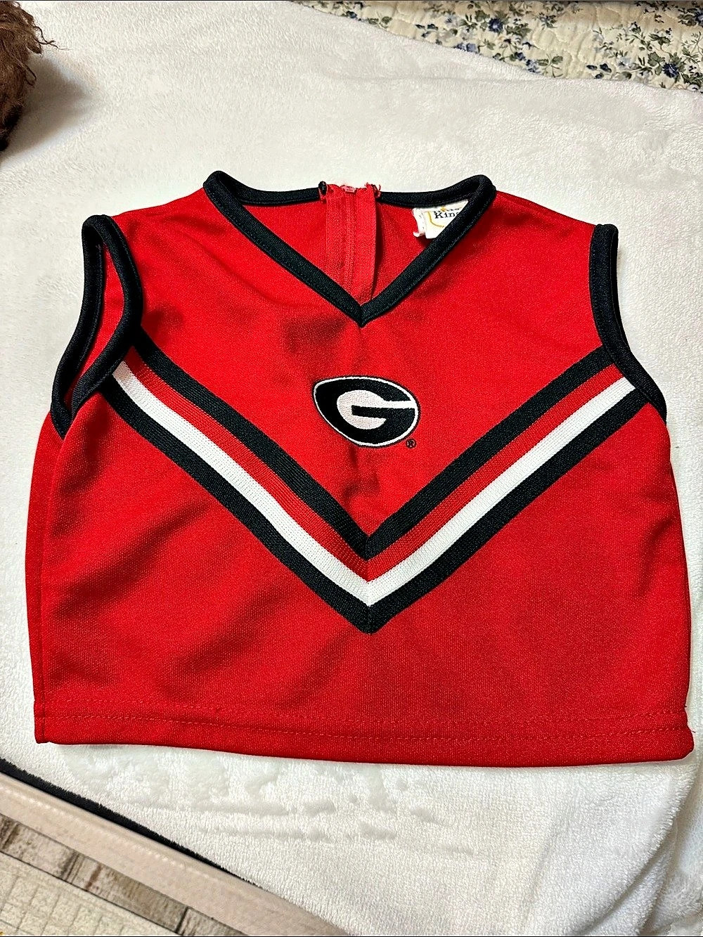 Little King Georgia Bulldogs Toddler Cheer Top Red & Black 3T